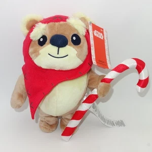 NEW Disney Parks Star Wars 12" Ewok w/ Candy Cane 2022 Holiday Christmas Plush - Picture 1 of 8