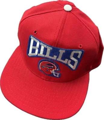Vintage 90s Buffalo Bills Hat Cap New Era NFL Snapback Red made in US - Image 1 of 4