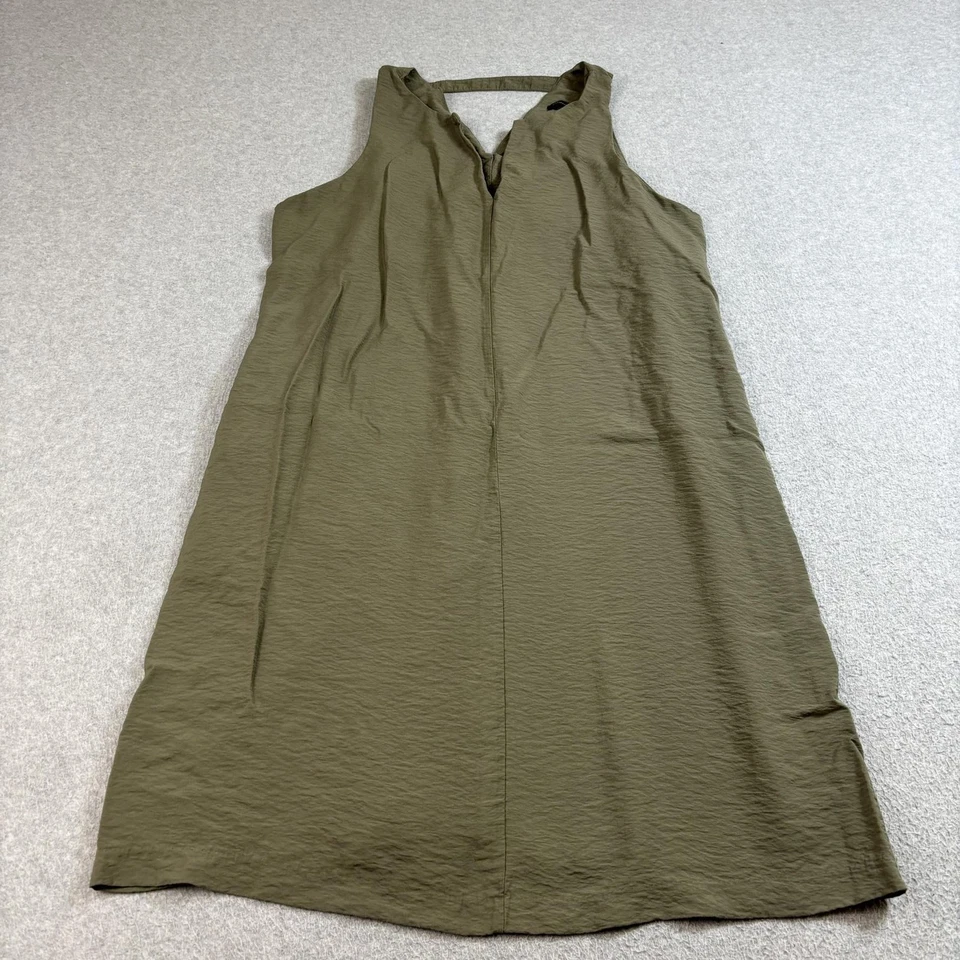 Vestido Banana Republic para mujer XL verde sin mangas midi cambio mezcla de rayón cuello en V Foto 1 de 4