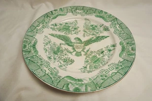 2 Antike Chinesische Teller, Grüner Fitzhugh,Adler mit Pluribus Unum** - Bild 1 von 2
