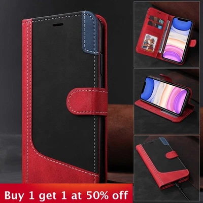 For Samsung A56 A36 A55 A25 A54 A14 A7 A50 A51 A71 A91 A81 Phone Cover Wallet - Image 1 of 4