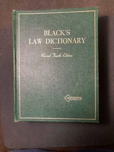 VINTAGE 1968 BLACK’S LAW DICTIONARY REVISED FOURTH 4TH ED. HARDCOVER-1973 PRINT - Picture 1 of 6