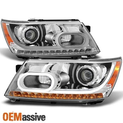 Par de faros proyectores de señal LED tubo de luz DRL para Dodge Journey DRL 2009-2020 Foto 1 de 4