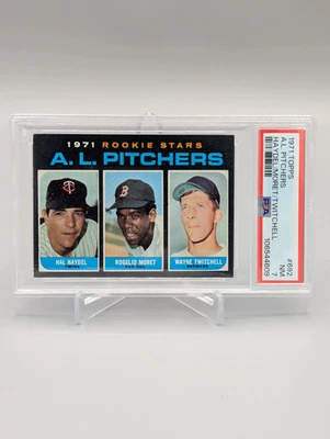 1971 Topps #692 A.L. Pitchers Haydel/Moret/Twitchell PSA7 - Image 1 of 2