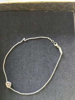 Tobillera rara auténtica CHOPARD Happy Heart 1P diamante oro blanco 18k Foto 1 de 4