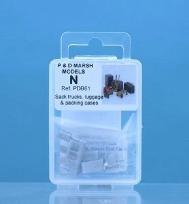 P & D Marsh PDB61 Sac Trucks Et Bagages 'N' Échelle non Peint Métal Blanc Kit 1S - Photo 1/4