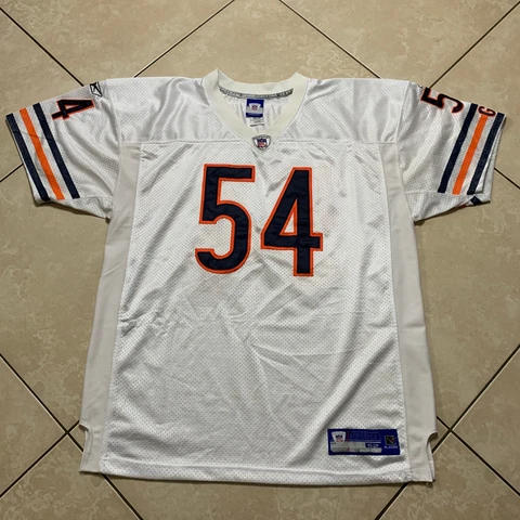 REEBOK Brian Urlacher #54 Chicago Bears White Sewn Football NFL Jersey Size 52 Cover