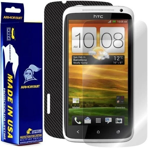 ArmorSuit MilitaryShield HTC One X Screen Protector + Black Carbon Fiber Skin - Image 1 of 4
