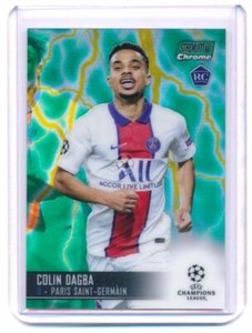 20-21 Topps Stadium Club Chrome Colin Dagba Green/Yellow Electric Refractor /75
