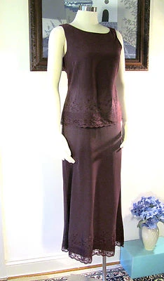Set NWT Laura Ashley Polyester 'Damson' color Top &  Skirt  US 4 UK 8 EUR 34 - Image 1 of 4