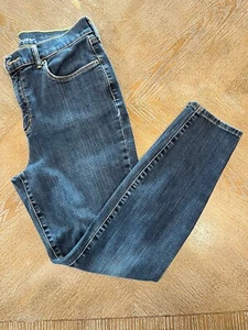 Eddie Bauer Skinny Blue Denim Pants Size 12 waist 34” Inseam 26” High Rise - Picture 1 of 7