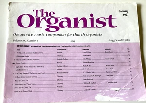 The Organist Church Organ Music Book January 1997 12 songs Vintage - Picture 1 of 4