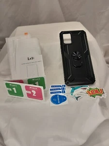 Samsung Galaxy A02S Phone Case with Kickstand, Magnet Plate, 2 Screen Protectors - Picture 1 of 8