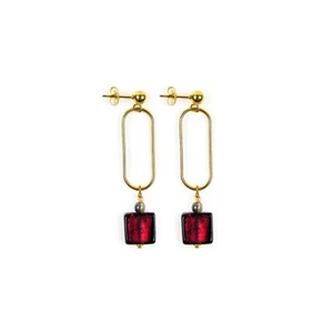 Antica Murrina Venezia OE1LAI2505 orecchini in vetro collezione LIZ 5cm - Foto 1 di 1