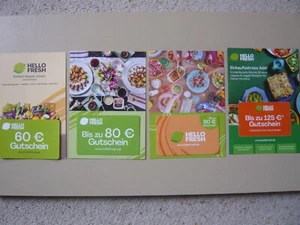 4 St. Hello Fresh Gutscheine 60 € 80 € 90 € 125 € - Bild 1 von 1