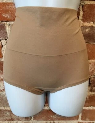 Yummie Dark Almond Nude Seamless Girlshort Retro Brief Shapewear Wardrobe - Image 1 of 4