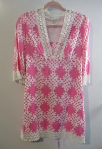 Robe d'été rose manches 3/4 femme Milly of New York coton maillot de bain - Photo 1/8