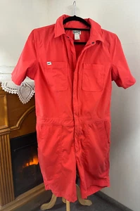 Duluth by Duluth Trading Company Short Orange Coveralls ~ Small - Picture 1 of 7