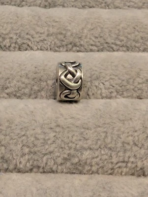 Anhänger 925Silber der Firma Pandora ein Charm-Stopper geschwärztes Knotenmuster - Bild 1 von 3