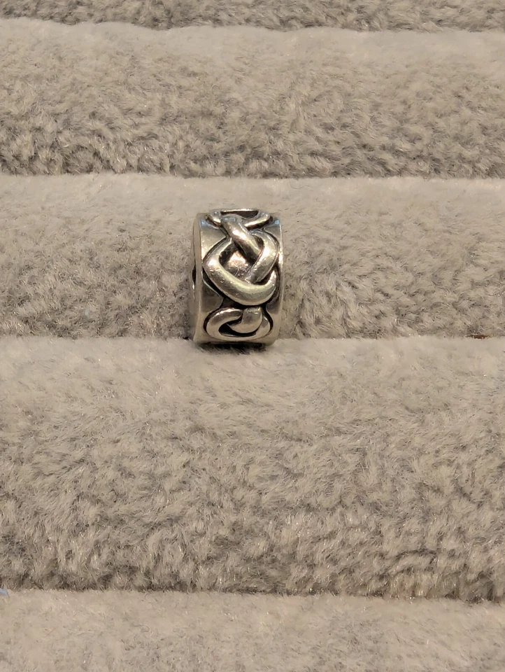 Anhänger 925Silber der Firma Pandora ein Charm-Stopper geschwärztes Knotenmuster - Bild 1 von 3