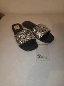 Sandalias para mujer KATE SPADE NEW YORK All That Glitters zapato negro talla 7B nuevas en caja - Imagen 1 de 4