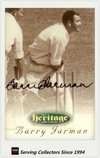 1996 Futera Cricket Heritage Collection Signature Card NO42 Barry Jarman