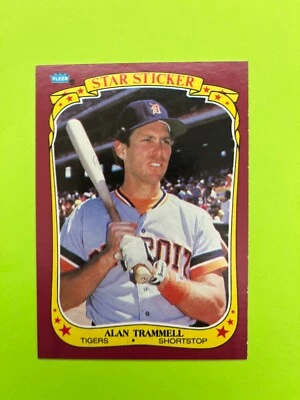1986 Fleer Star Stickers #121 Alan Trammell Detroit Tigers   NrMt - Image 1 of 2
