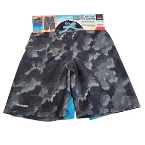 Gerry Youth Boy's Swim Short UPF 50+ Swim Trunks Black/Blue 2-Pack - Picture 1 of 46
