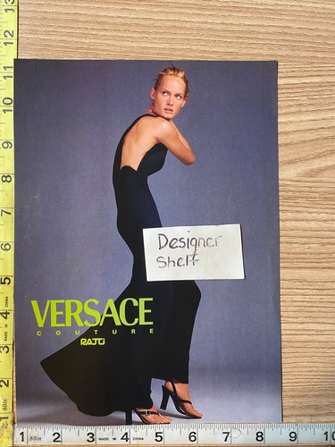 Ambra Valletta Per Versace Abiti Neri 1996 Stampa Pubblicità