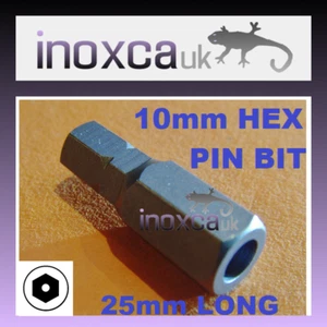10mm A/F HEX PIN SECURITY INSERT BIT ANTI TAMPER 1/4" HEXAGONAL DRIVE 25mm CR-V - Picture 1 of 1