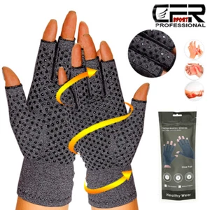 Compression Gloves Arthritis Carpal Tunnel Hand Support Rheumatoid Pain Relief - Picture 1 of 14
