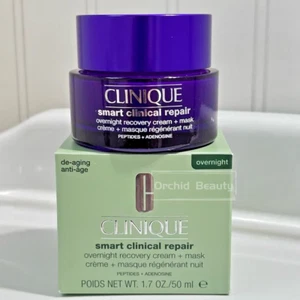 New Clinique Smart Clinical Repair Overnight Recovery Face Cream+Mask 50ml/1.7oz - Picture 1 of 3