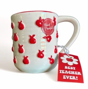 Best Teacher Ever Hand Painted Mug Red Apple Design; Sheffield Home - Picture 1 of 3