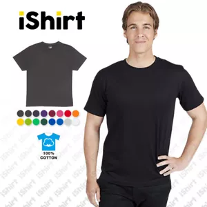 MENS T-SHIRT 100% COTTON I PLAIN BLANK UNISEX TEES I MODERN FIT I XS-5XL - Picture 1 of 22