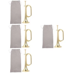 4 Sets Copper Small Baby Wind Instrument Trumpet Bugle - Picture 1 of 12