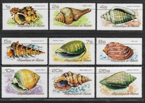 SMT  02, Guinea, Conches luxury set of 9 stamps, MNH