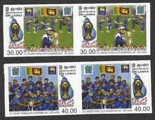 Sri Lanka 2007 ICC Cricket World Cup Champions essays MNH pairs Ӝ