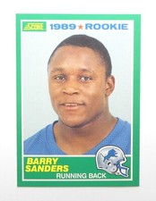 1989 Score #257 - Barry Sanders Rookie Card RC - Detroit Lions