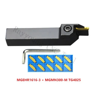 10P MGMN300-M TG4025  CNC Carbide insert +1P MGEHR1616-3 Grooving Tool Holder  - Picture 1 of 5