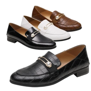 Women Casual Driving Loafer Shoes Round Toe Slip On Comfortable Loafer Shoes - Picture 1 of 25