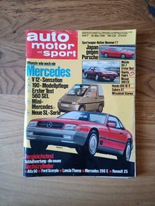 AMS 7/86 * Mazda RX7 Mercedes 560 SEL Renault Espace Ford XR 3i VW Caravelle GL  - Bild 1 von 3