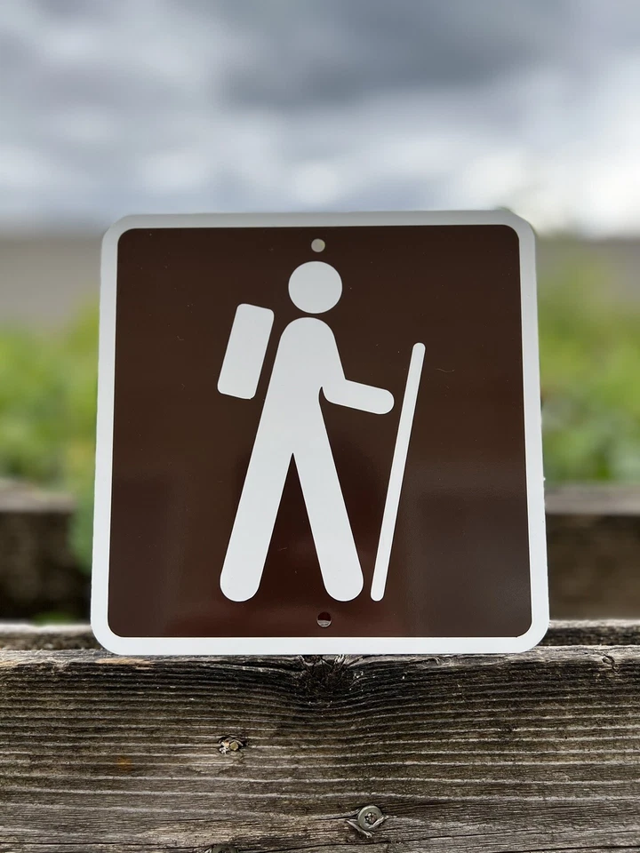 Hiking Walking Trail Path Metal Sign 6”x6” (NEW) Hike Parks & Recreation - Image 1 of 1