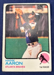 1973 Topps #100 Hank Aaron HOF Braves - Bild 1 von 9