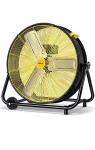 VAGKRI 24โ Industrial Drum Floor Fan, 320W High Velocity 3 Speed 360 Tilt - Picture 1 of 9