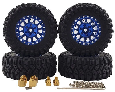 NEW NHX RC 1.2" Crawler Tires Alum Beadlock Wheel 4x 1/18 TRX-4M Super Soft - Image 1 of 4