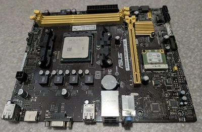 Asus A68BM-A motherboard with AMD A8-7600 CPU - Image 1 of 4