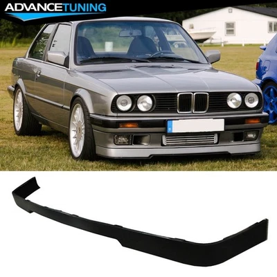 Fits 84-92 BMW E30 3-Series Mtech Msport Style Front Bumper Lip Lower Spoiler PU - Image 1 of 4