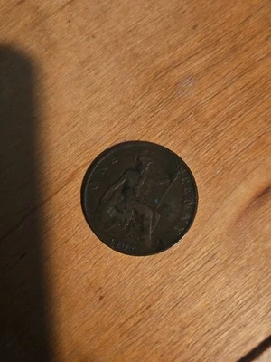 1903 Great Britain 1 One Penny. King Edward VII Coin In Okay Condition (A256) - Image 1 of 2