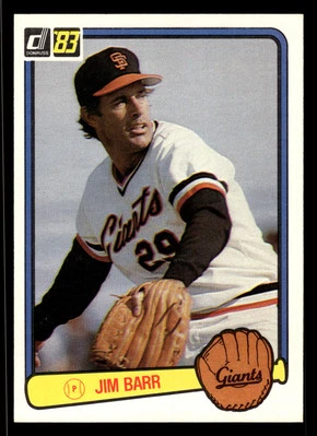 Jim Barr 1983 Donruss #398 San Francisco Giants - Image 1 of 2