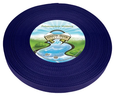 COUNTRY BROOK DESIGN 1" Royal Blue Webbing - 30+ Colors - EDC Polypropylene Webbing, 10 Yards